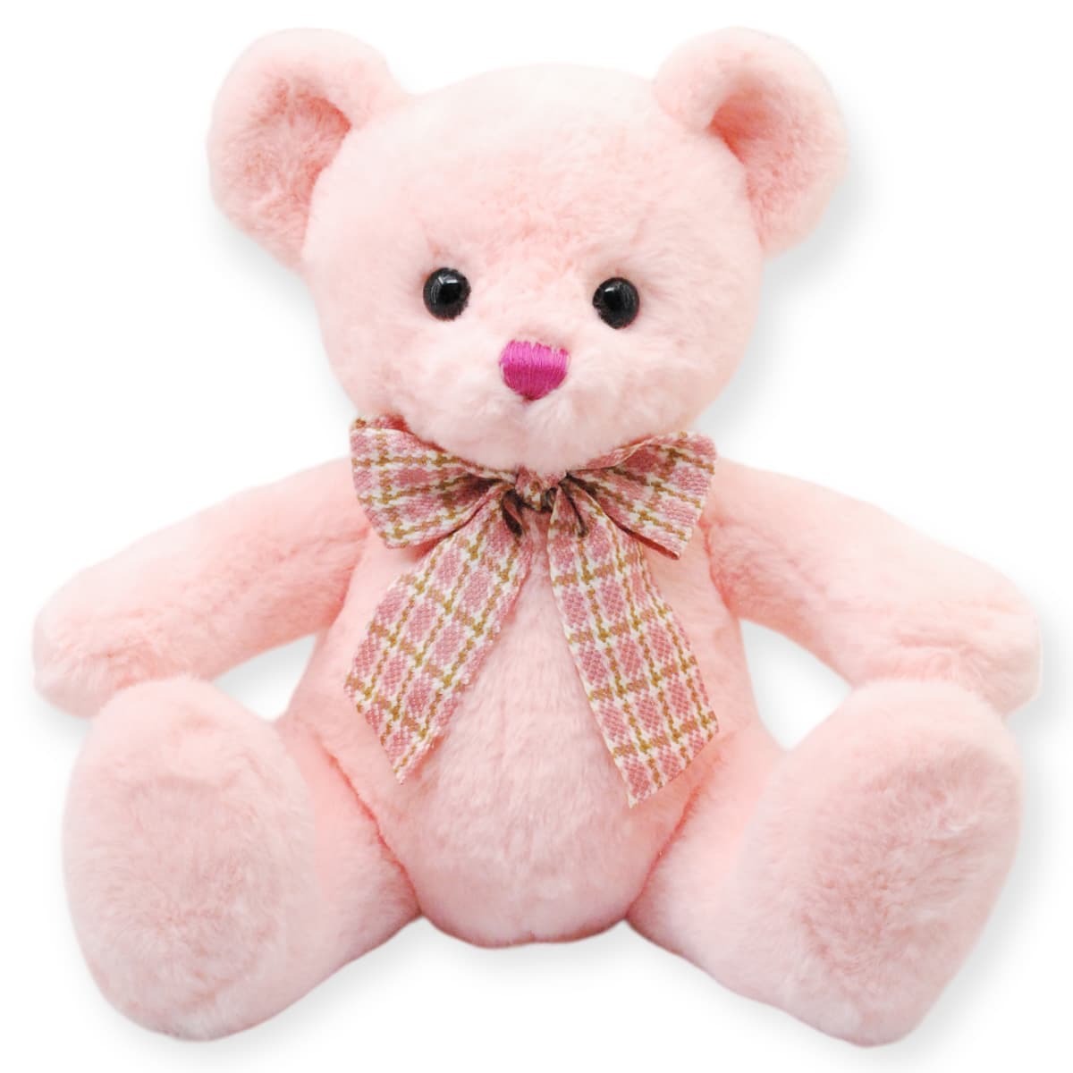 Oso Peluche Rosa con moñito